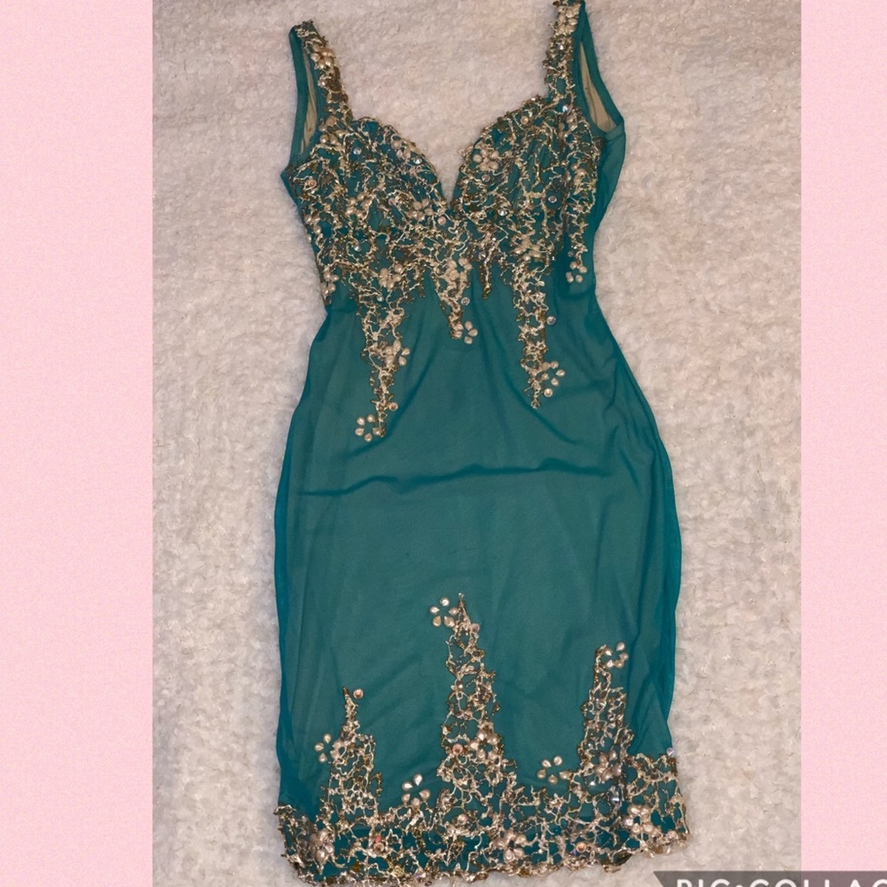 Holt Arianna dress hand painted with crystals